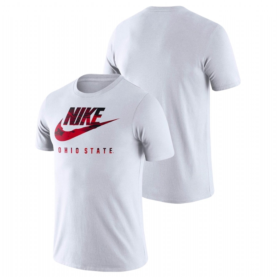 Ohio State Buckeyes Men's NCAA White Nike Spring Break Futura College Basketball T-Shirt VAD3149RL